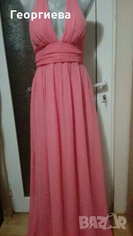 Разкошна дълга розова рокля СУПЕР ПРОМОЦИЯ👗💕40 р-р М👗💕арт.394, снимка 2 - Рокли - 29933858