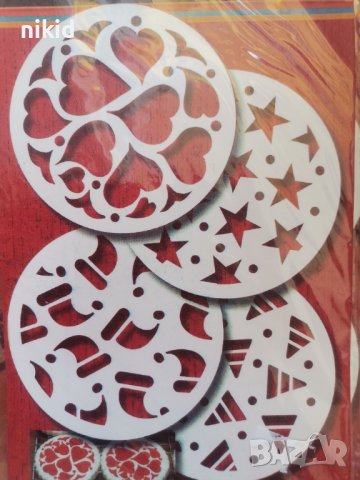 4 бр кръгли стенсил шаблон парти спрей за бисквитки чаша украса Scrapbooking бисквитки