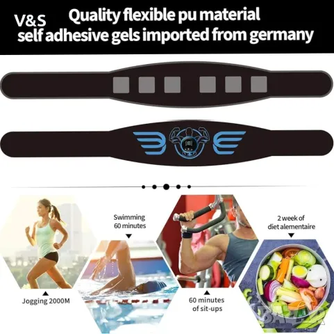 Мускулен стимулатор LOFFU EMS, Safty Effective Quick ABS Trainer, електрически тоник за коремни муск, снимка 6 - Масажори - 47780045