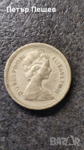 One Pound Nemo Me Impune Lacessit coin 1984, снимка 4 - Нумизматика и бонистика - 52320330