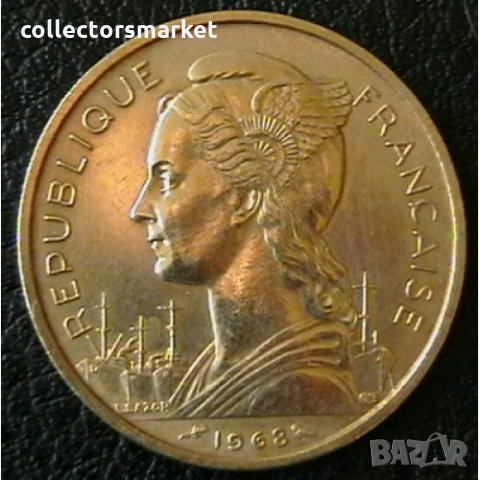 20 франка 1968, Афар и Иса, снимка 2 - Нумизматика и бонистика - 32025523