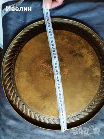 месингова табла,поднос, снимка 2 - Антикварни и старинни предмети - 30421270