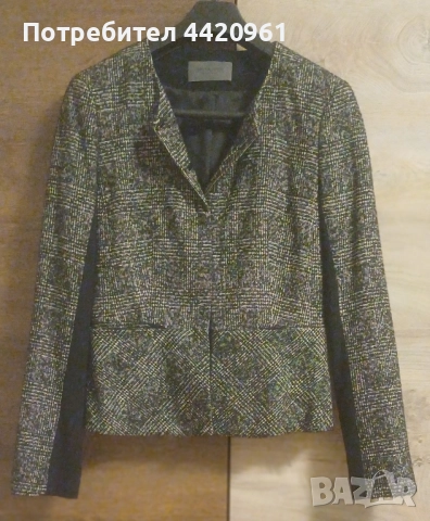 Вталено сиво-черно туидено сако, снимка 2 - Сака - 51897611