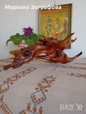 Авторски скулптури 7 бр., - пластика от дърво, ръчна изработка, уникати, 1987-1988 г., снимка 3 - Антикварни и старинни предмети - 47820573