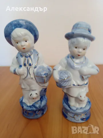 Порцеланова фигура момче и момиче МАРКИРАНИ, снимка 1