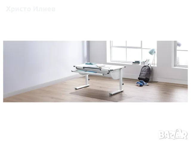 Бюро с регулируема височина Ученическо бюро Бяло, снимка 9 - Бюра - 55816480