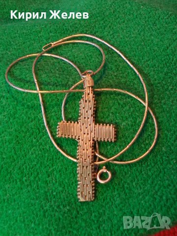 ДЕБЕЛО ПОСРЕБРЕН СРЕБЪРЕН ВИНТИДЖ АРТ МОДЕЛ КРЪСТ с ПОСРЕБРЕНА ВЕРИЖКА и ПЕЧАТИ 925 / 30840, снимка 18 - Колиета, медальони, синджири - 40552645