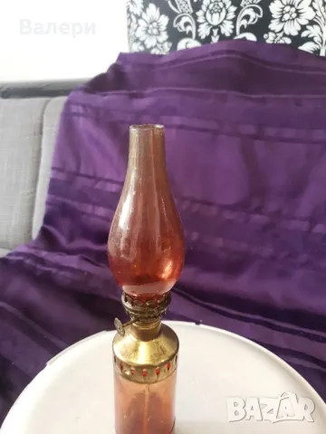 Газова Лампа Червено Стъкло 