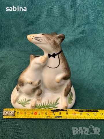 Статуетка „Влюбени плъхчета“. Дулевский фарфоровый завод (Дулево), руска, снимка 3 - Антикварни и старинни предмети - 52998884