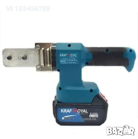 Акумулаторна Лепачка за ППР тръби KraftRoyal с Батерия, Зарядно + 5 накрайника Ф20 – Ф50, снимка 2 - Други инструменти - 53878076