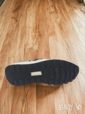 Мъжки маратонки в бяло, синьо и сиво код319, снимка 5 - Маратонки - 44342465