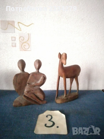 Стари ръчно изработени склуптури, статуетки от дърво, различни държави и години. , снимка 10 - Декорация за дома - 53931414