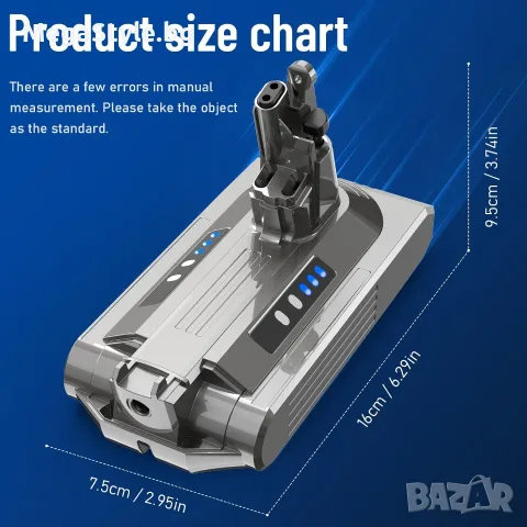 Усилена Li-ion Батерия TREE.NB за Dyson V10 (25.2V, 3900mAh), снимка 2 - Прахосмукачки - 55959936