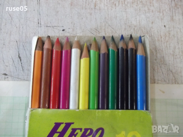 Моливи "HERO" цветни комплект от 12 бр., снимка 2 - Ученически пособия, канцеларски материали - 51925422