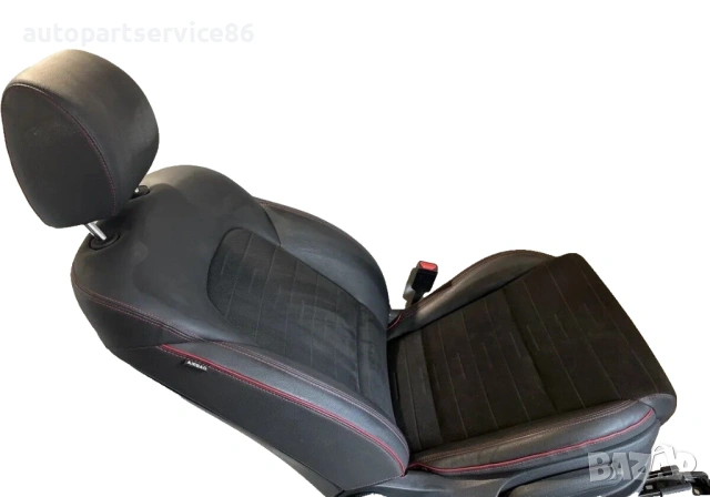 Предна дясна седалка N Line стил черна кожа/полукожа за Hyundai Tucson (2019)