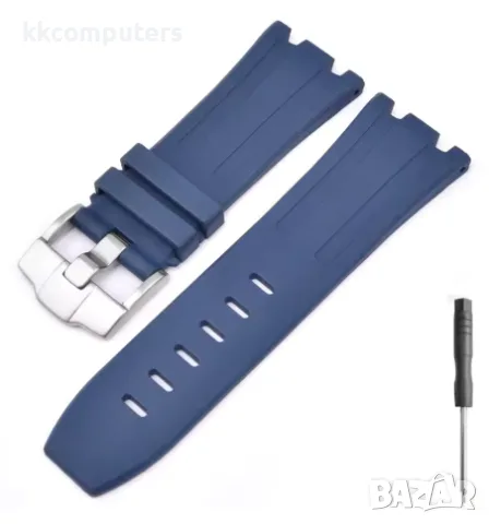 Coteci силиконова каишка W123 AP за Apple Watch 42/44/45/49 /Сребърен-Син/ Баркод : 3131313