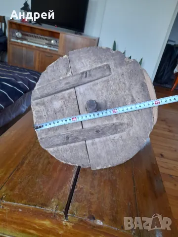 Старо дървено колело от чекрък, снимка 3 - Други ценни предмети - 49130999