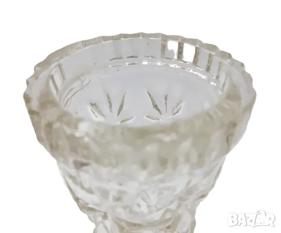 Стара кристална стъклена ваза (2.2), снимка 3 - Антикварни и старинни предмети - 49148960