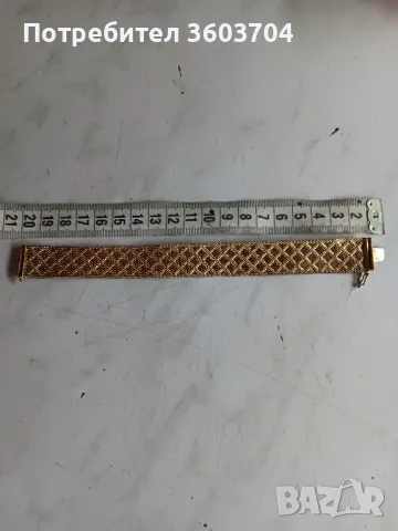 позлатена гривна 18 карата, снимка 6 - Гривни - 45339235