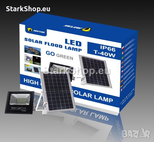 Соларен LED прожектор с панел – 400W, снимка 3 - Соларни лампи - 38417621