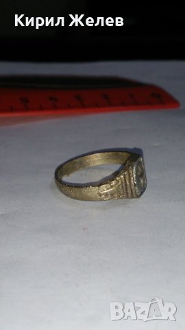 Старинен пръстен сачан над стогодишен с БУКВА С - 73811, снимка 5 - Антикварни и старинни предмети - 29013615