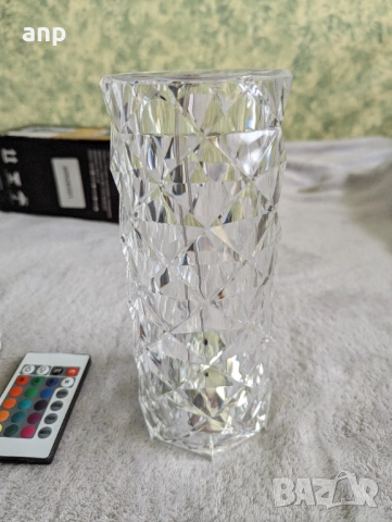 Кристална LED лампа Rose Diamond | Дистанционно и батерия, снимка 10 - Друга електроника - 53940450