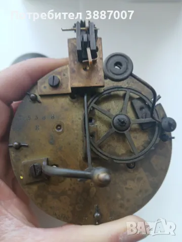 Каминен часовник/стар механизъм, снимка 6 - Антикварни и старинни предмети - 49686993