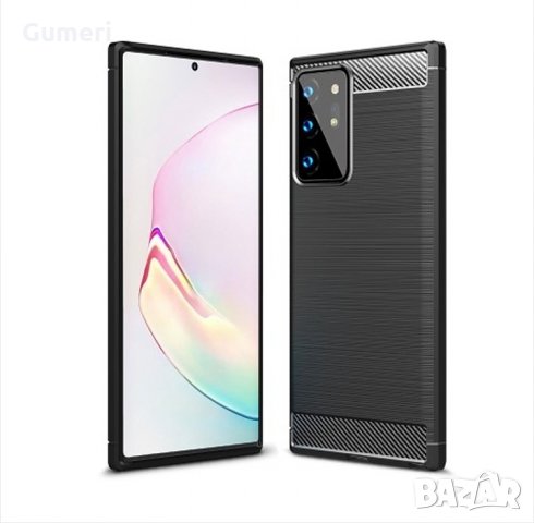 Samsung Galaxy Note20 Ultra / Samsung Galaxy Note20 Plus Карбонов удароустойчив гръб , снимка 2 - Калъфи, кейсове - 30303666