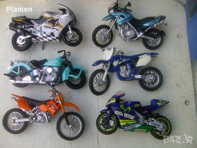 Шест умалени модела на мотоциклети 1, снимка 2 - Колекции - 42369090
