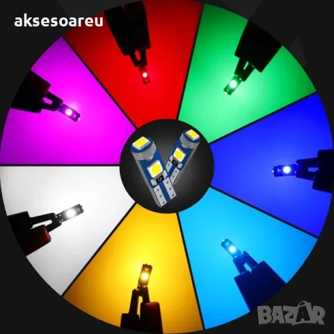 Нови 2 бр. малки габаритни крушки за осветление на арматурно табло T5 3SMD LED супер ярък 3030 LED, снимка 11 - Аксесоари и консумативи - 50420009