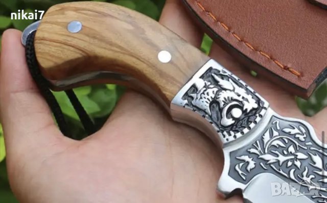 ловен нож за дране на животни тактически военен подходящ за ловец, снимка 10 - Ножове - 42117934