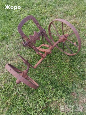 Над 100 годошен стар  колесар ,теглич за рало плуг, снимка 4 - Антикварни и старинни предмети - 30580274