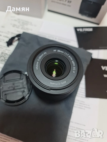 Обектив Viltrox 35mm f1.7 за Fuji X (Fujifilm), снимка 5 - Обективи и филтри - 53305548