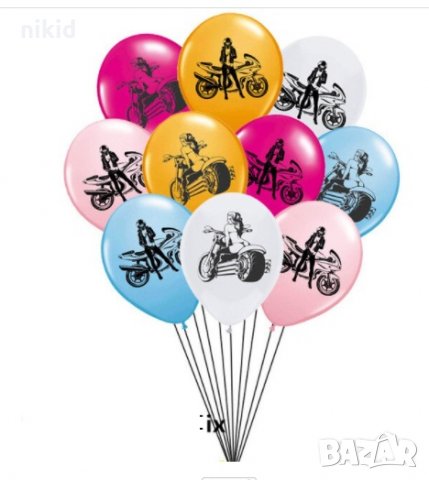 Мотор Моторист Обикновен надуваем латекс латексов балон парти, снимка 2 - Други - 31255707