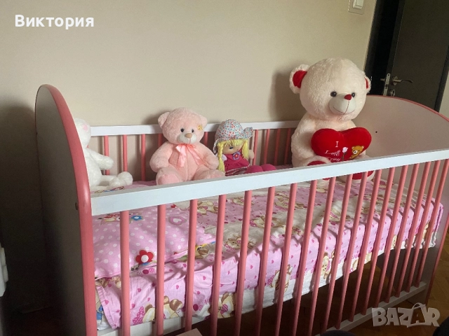 Детско креватче на две нива + матрак, снимка 2 - Кошарки - 52300585