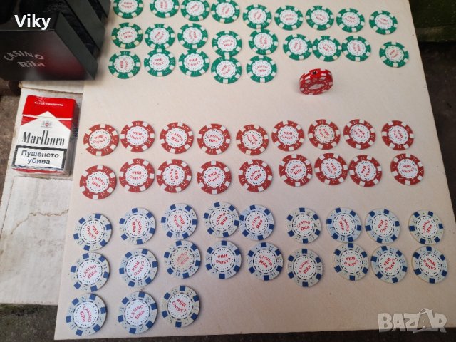 Рекламна стойка на казино Рила с жетони и празна кутия от боро, снимка 12 - Колекции - 42299512