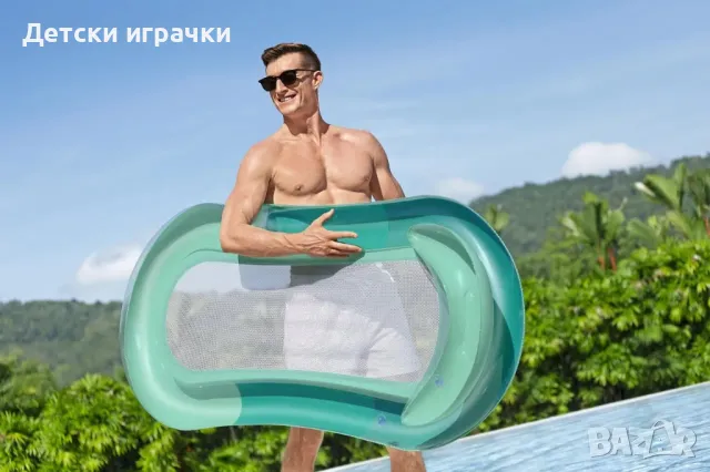 Надуваем дюшек BESTWAY, мрежесто дъно, 160x84 см, PVC, син/червен, снимка 4 - Надуваеми играчки - 49927866