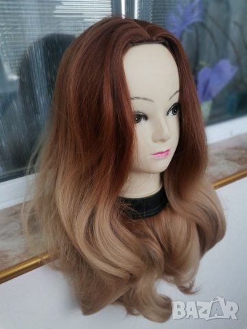 Нова светло кафява перука с път  -75 см - мод.80, снимка 2 - Аксесоари за коса - 20118532