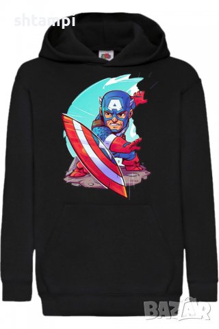 Детски Суитчър/Суитшърт Marvel Captain America 1,Игра,Подарък,Изненада,Забавление,Рожден Ден
