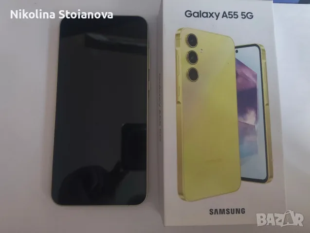 Samsung Galaxy A55 5G 128GB / 8GB RAM • Жълт • С кутия и оригинален Smart Case