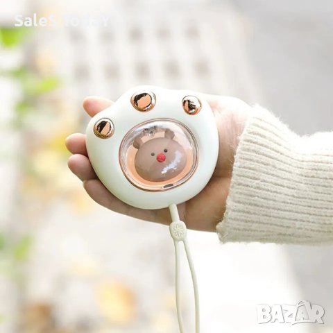 Нагревател за ръце, печка за джоб, USB, розов 