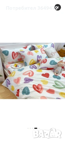 Спален комплект от 4 части с ластик, снимка 3 - Спално бельо - 54219163