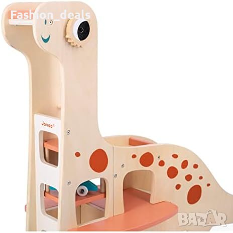 Нова детска дървена играчка Janod J05835 динозавър за бутане Подарък дете Коледa, снимка 2 - Други - 42450999