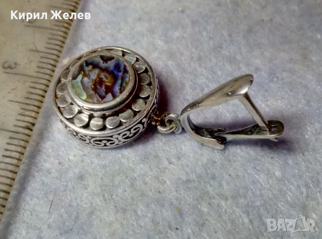 NIKOL@S АВТОРСКА СРЕБЪРНА ОБЕЦА СРЕБРО 925 с БЯЛА ПОЗЛАТА и КРАЛСКИ СЕДЕФ на БИЖУТЕРА НИКОЛАС 48940