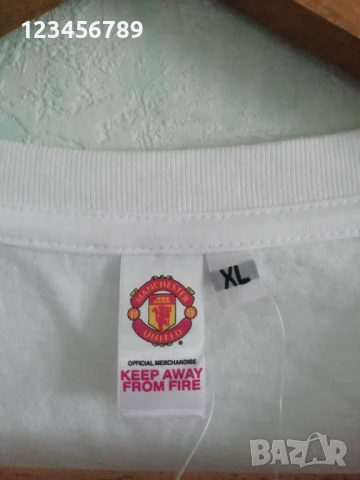 Manchetser United нова оригинална памучна бяла тениска Манчестър Юнайтед размер XL Old Trafford , снимка 8 - Тениски - 50746472