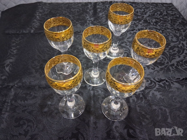 Сервиз с позлата( за аперитив/ракия), снимка 3 - Други ценни предмети - 51993277