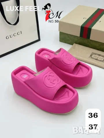Louis Vuitton ⚜️ Gucci ⚜️Дамски Чехли , снимка 11 - Чехли - 55709814