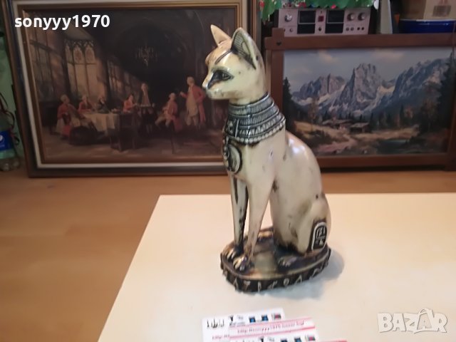 КОТКА СФИНКС ОТ ФРАНЦИЯ 30Х16Х10СМ-2610221539L, снимка 10 - Антикварни и старинни предмети - 38460526