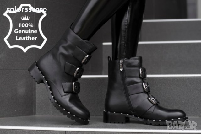 Равни боти - черна естествена кожа - 1793-63, снимка 2 - Дамски боти - 37731937