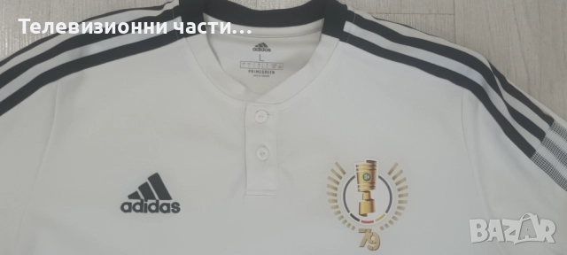 Оригинална тениска фланелка Adidas Tiro21 Polo DFB Pokal 79 years GM7363 размер L, снимка 4 - Тениски - 51472055